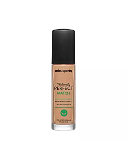 Miss Sporty Naturally Perfect Match wegański podkład nawilżający 150 Rose Vanilla, 30ml