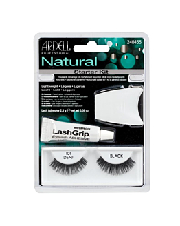 Ardell Natural 101 1 para sztucznych rzęs Black + Lash Adhesive klej do rzęs, 2.5g + Lash Applicator aplikator do rzęs