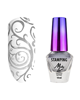 MollyLac Lakier Do Stempli I Stampingu Srebrny Nr 3 10ml