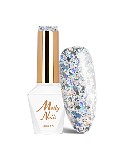 MollyNails Crushed Diamonds Dreaming in Vegas Lakier Hybrydowy UV LED Nr 538 8 g