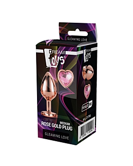 Korek Analny Gleaming Love Rose Gold Plug Medium Dreamtoys
