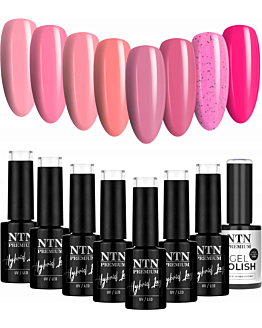 NTN Premium Limited Edition Pinks 2 Zestaw 8 Lakierów Hybrydowych Do Paznokci 5g