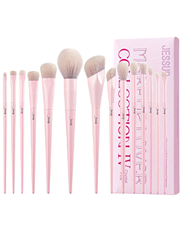 JESSUP Crystal Pink Makeup Brushes zestaw pędzli do makijażu T495 14szt.