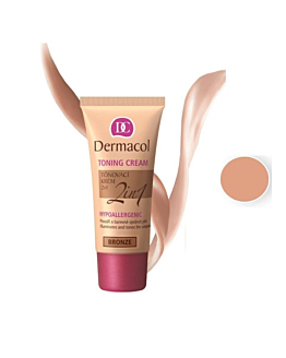 Dermacol Toning Cream 2in1 Hypoallergenic krem nawilżający i podkład do twarzy Bronze, 30ml