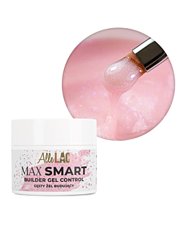 AlleLac Max Smart Builder Gel Żel Budujący Gęsty Control Glitter Ice Pink 45 g