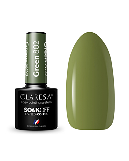 Claresa Soak Off UV/LED Green lakier hybrydowy 802, 5g