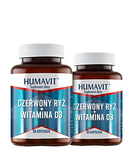 Humavit Czerwony ryż + witamina D3, 2x30 kapsułek