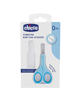 Chicco Baby Nail Scissors nożyczki z osłonką 0m+ Niebieskie