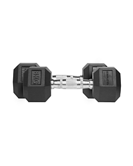 THORN FIT Hantel Hex Rubber Dumbbell 2 x 8,0 kg