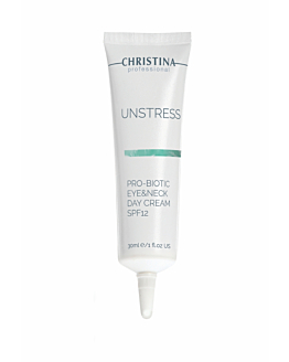 Christina Unstress Pro Biotic Eye & Neck Day Cream — Krem pod oczy z probiotykami kojący