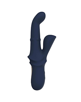 Dream Toys Goddess Iris wibrator duo z funkcją kołysania i ruchomymi kuleczkami Granatowy