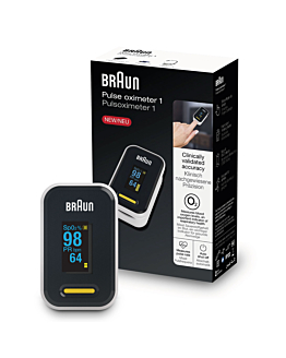 BRAUN PULSE OXIMETER 1 Pulsoksymetr medyczny OLED, dokładny pomiar SpO2 i tętna