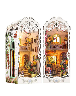 Habarri Miniaturowy domek Book Nook - Dolina kwiatów