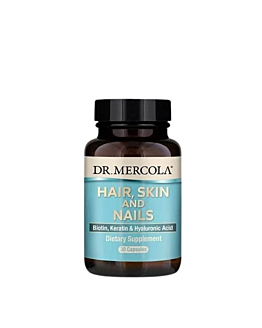 Dr. Mercola Suplement diety w kapsułkach zawierający biotynę, keratynę oraz kwas hialuronowy
