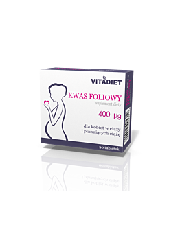 VITADIET Kwas foliowy 400 μg 90 tabletek