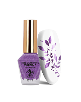 MollyNails PRO Stamping Chrome Lakier Do Stempli Fioletowy Purple 10 ml