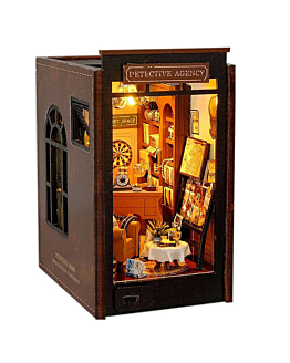 Habarri Miniaturowy domek Book Nook - Agencja detektywistyczna