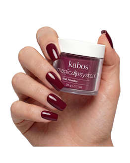 Kabos Magic Dip System Proszek do manicure tytanowego, 032 Burgundy Dot 20 g
