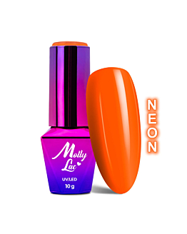 MollyLac Bubble Tea Lakier Hybrydowy UV LED Nr 131 Passion Fruit Neon 10 g