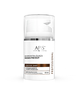 APIS Coffee Shot biorewitalizująca maska pod oczy z kwasem kawowym i olejem z nasion kawy, 50ml