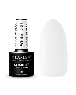 Claresa Soak Off UV/LED Color lakier hybrydowy 1000 White, 5g