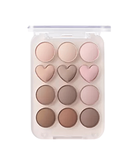 Colorgram - PIN POINT EYESHADOW PALETTE 07 NUDE+GEEK, Paleta cieni do powiek w neutralnych odcieniach nude i różu, 10,2 g