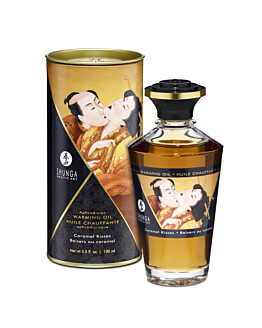 Jadalny Olejek Rozgrzewający Do Miejsc Intymnych O Smaku Karmelowym Aphrodisiac Warming Oil Caramel Kisses 100Ml Shunga