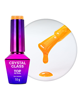 MollyNails Crystal Glass Top Hybrydowy No Wipe Orange 10 g