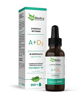 EkaMedica Witaminy A+D3, Krople, 30 ml