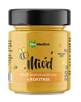 EkaMedica Miód Wielokwiatowy Rokitnik Beta Karoten, 250 g