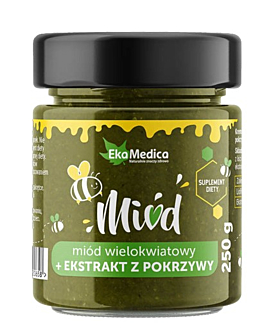 Ekamedica Miód Wielokwiatowy + Ekstrakt z Pokrzywy, 250 g