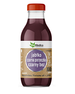 EkaMedica Jabłko-Czarna Porzeczka-Czarny Bez, Sok, 300 ml