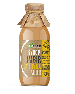 EkaMedica Imbir Cytryna Miód Syrop, 300 ml