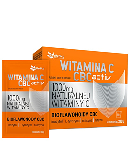 EkaMedica Witamina C CBC Activ, Proszek do rozpuszczania, Smak czarna porzeczka