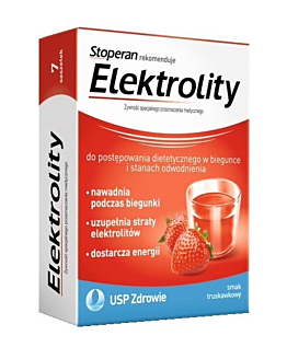 Stoperan Elektrolity, Smak truskawkowy, 7 Saszetek