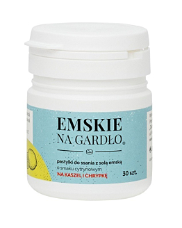 Emskie Na Gardło, Pastylki do ssania z solą emską, Smak cytrynowy