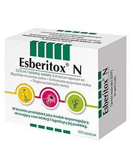 Esberitox N, Lek wspierający leczenie przeziębień, Tabletki