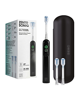 ZENT SoniQ Szczoteczka soniczna do zęb&oacute;w z 4 trybami pracy, czarna