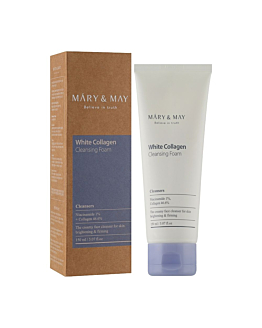 Mary&May White Collagen cleansing foam 150 ml - Oczyszczająca pianka do mycia twarzy z kolagenem