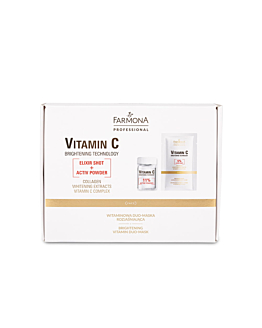 Farmona Vitamin C Elixir Shot Activ Powder Witaminowa Duo Maska Rozjaśniająca 70 g