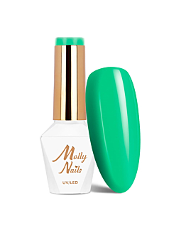 MollyNails Green Party Crystal Grass Lakier Hybrydowy UV LED Nr 84 8 g