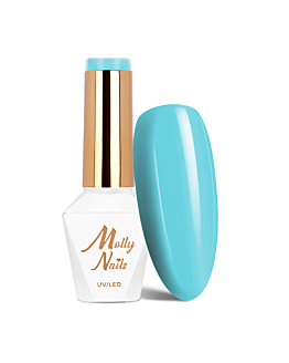 MollyNails Fancy Fashion Blue Pounch Lakier Hybrydowy UV LED Nr 338 8 g