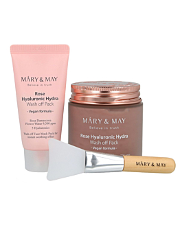 Mary&May Vegan Hyaluronic Hydra wash off Mask Special Gift Set, głęboko nawilżający i regenerujący zestaw pielęgnacyjny maseczek do twarzy
