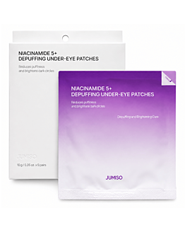 Jumiso - Niacinamide 5+ Depuffing Under-eye Patches, hydrożelowe płatki pod oczy z 5% niacynamidem i kofeiną, 10 g/5 par