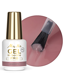 MollyNails Pro Salon Gel In Bottle Żel Budujący W Butelce Z Pędzelkiem Biscotti 15 g