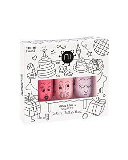 Nailmatic Kids Party B zestaw lakierów do paznokci Cookie, 8ml + Bella, 8ml + Elliot, 8ml