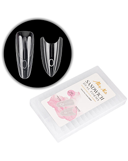 MollyNails Sandwich Dual Forms Podwójne Kanapkowe Formy Do Budowy Paznokci Owal W557 240 szt