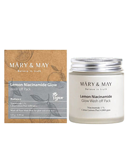 Mary&May Lemon Niacinamide Glow Wash off Pack 125 g - Redukująca przebarwienia maseczka do twarzy