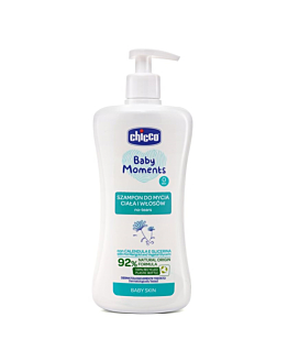 Chicco Baby Moments szampon do mycia ciała i włosów 0m+, 500ml