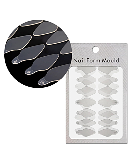 MollyLac ST012-2 Samoprzylepne Silikonowe Formy Do Dual Form Owal Krótki 24 szt
